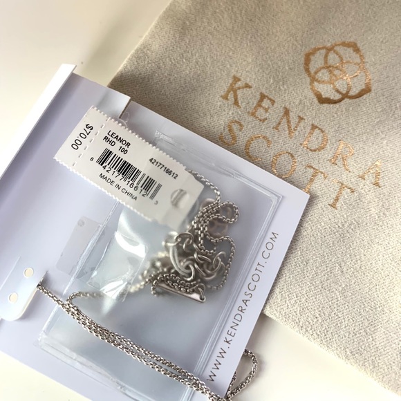 NWT Kendra Scott Rhodium mother pearl pendant - Picture 5 of 5